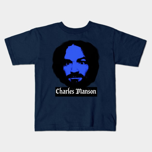 Charles Manson Kids T-Shirt by ohyeahh